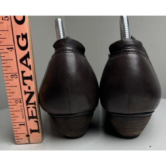 Josef Seibel Ruched Comfort Square Toe Shoes Sz 41 Low Heel Cuban SlipOn Germany - Picture 6 of 13